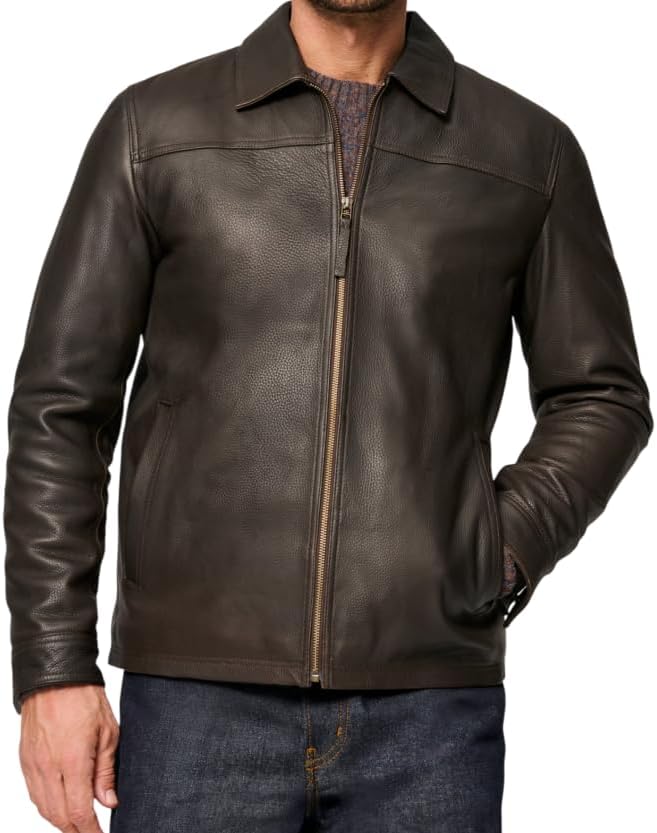mens new black brown lambskin leather classic open bottom jacket motorcycle vintage racing jacket