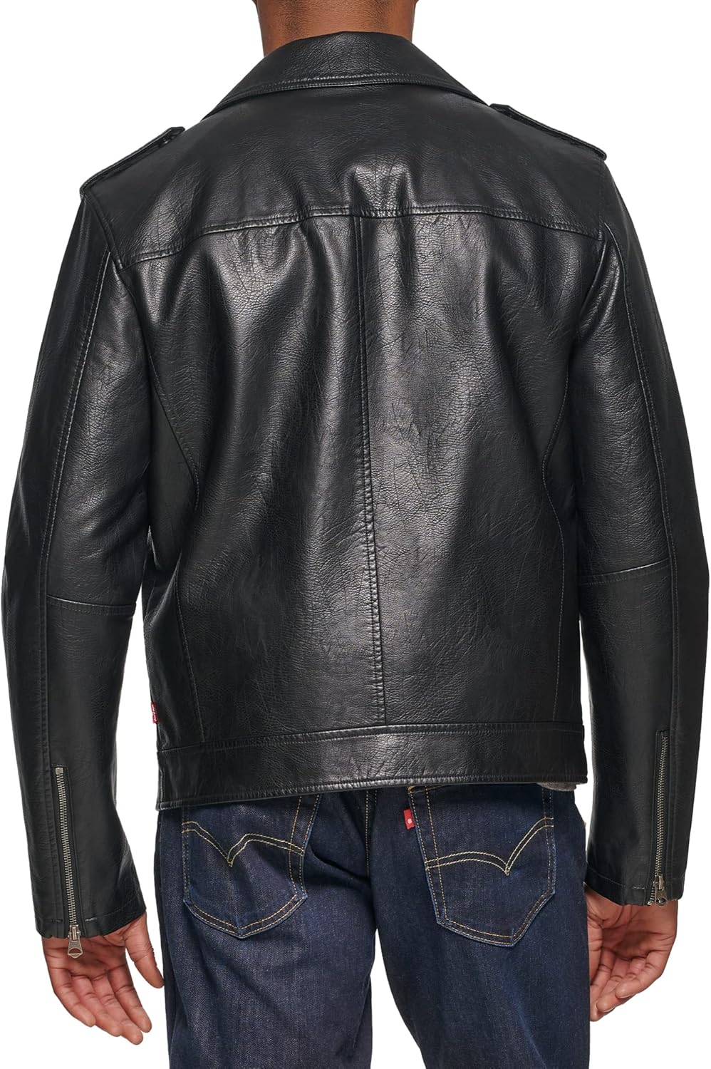 mens faux leather motorcycle jacket